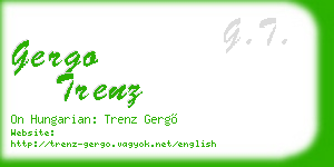 gergo trenz business card